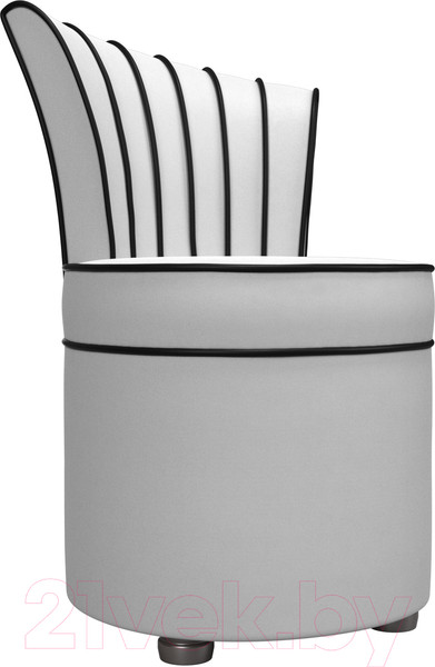 Изображение товара Кресло мягкое Лига Диванов Ирис (экокожа, белый/черный)