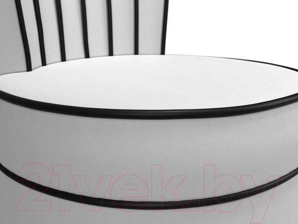 Изображение товара Кресло мягкое Лига Диванов Ирис (экокожа, белый/черный)