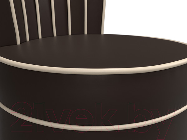 Изображение товара Кресло мягкое Лига Диванов Ирис (экокожа, коричневый/бежевый)