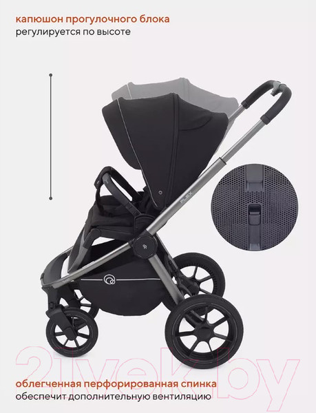 Изображение товара Детская универсальная коляска Rant Flex Pro 2 в 1 2023 / RA074 (черный)