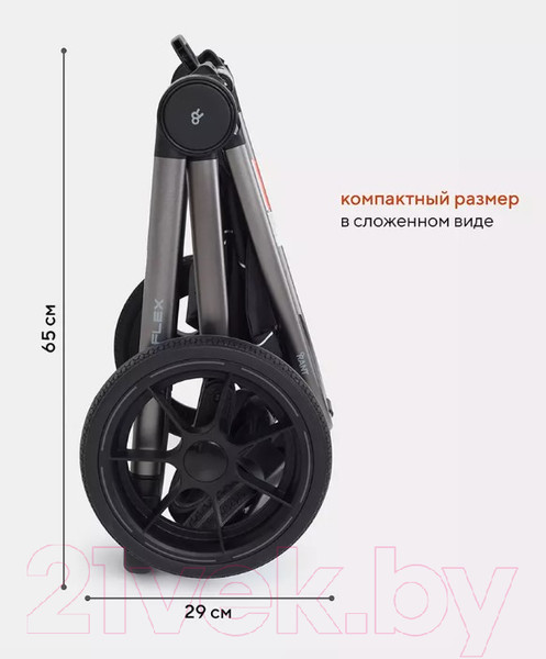 Изображение товара Детская универсальная коляска Rant Flex Pro 2 в 1 2023 / RA074 (черный)