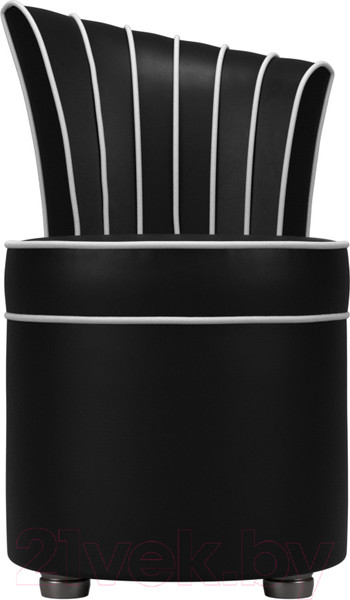 Изображение товара Кресло мягкое Лига Диванов Ирис (экокожа, черный/белый)
