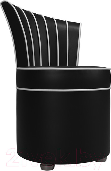 Изображение товара Кресло мягкое Лига Диванов Ирис (экокожа, черный/белый)