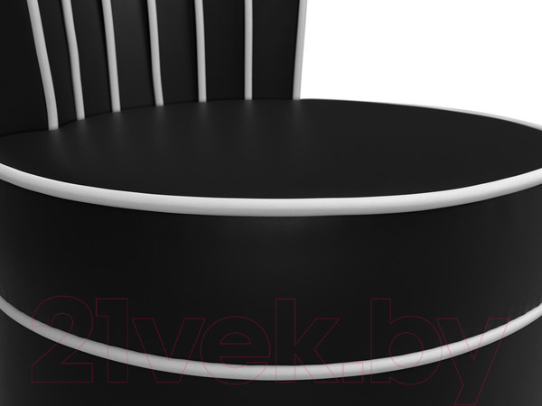 Изображение товара Кресло мягкое Лига Диванов Ирис (экокожа, черный/белый)