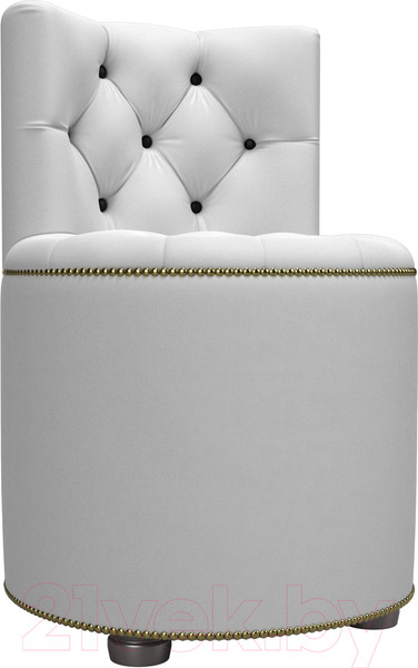 Изображение товара Пуф Лига Диванов Саваж (экокожа, белый/черный)