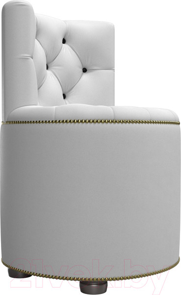 Изображение товара Пуф Лига Диванов Саваж (экокожа, белый/черный)