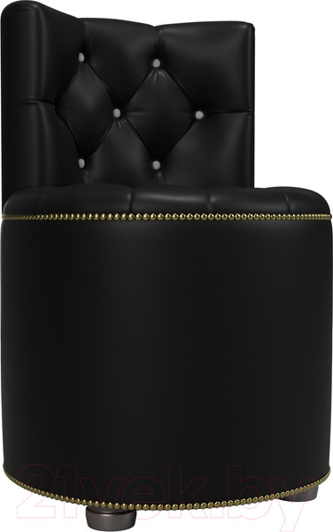 Изображение товара Пуф Лига Диванов Саваж (экокожа, черный/белый)