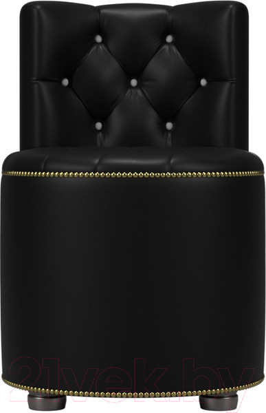 Изображение товара Пуф Лига Диванов Саваж (экокожа, черный/белый)