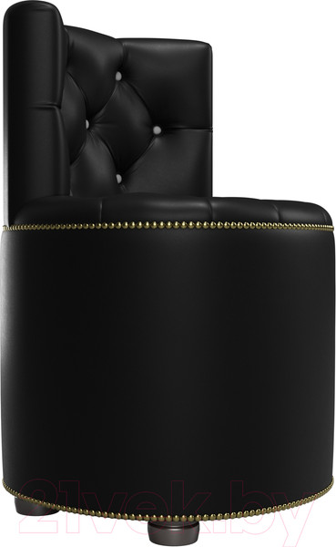 Изображение товара Пуф Лига Диванов Саваж (экокожа, черный/белый)