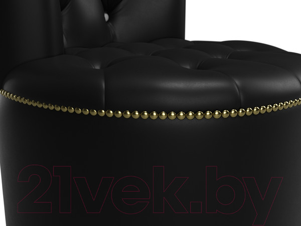 Изображение товара Пуф Лига Диванов Саваж (экокожа, черный/белый)