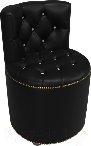 Изображение товара Пуф Лига Диванов Саваж (экокожа, черный/белый)