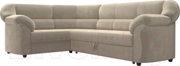 Изображение товара Диван угловой Лига Диванов Карнелла левый (микровельвет бежевый)