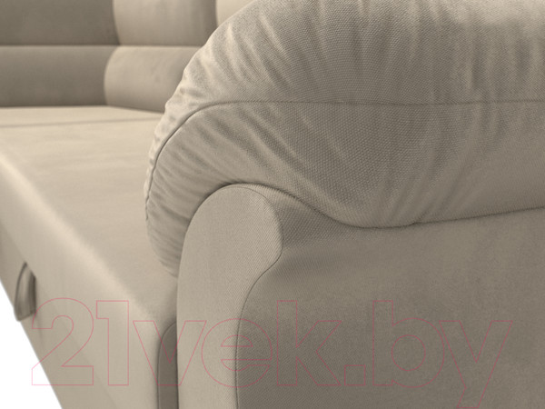 Изображение товара Диван угловой Лига Диванов Карнелла левый (микровельвет бежевый)