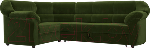 Изображение товара Диван угловой Лига Диванов Карнелла левый (микровельвет зеленый)