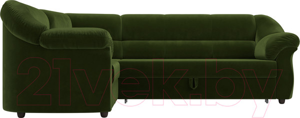Изображение товара Диван угловой Лига Диванов Карнелла левый (микровельвет зеленый)