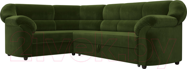 Изображение товара Диван угловой Лига Диванов Карнелла левый (микровельвет зеленый)