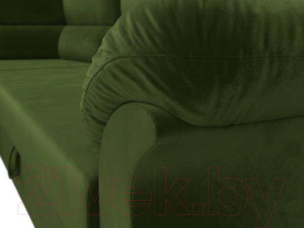 Изображение товара Диван угловой Лига Диванов Карнелла левый (микровельвет зеленый)