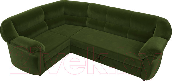 Изображение товара Диван угловой Лига Диванов Карнелла левый (микровельвет зеленый)