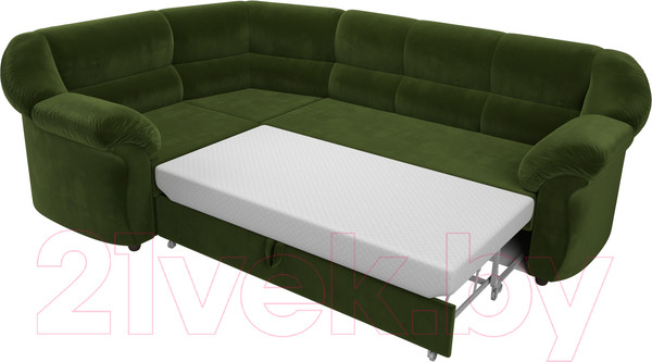 Изображение товара Диван угловой Лига Диванов Карнелла левый (микровельвет зеленый)