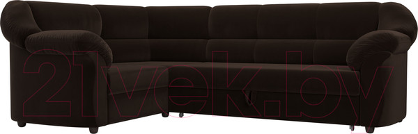 Изображение товара Диван угловой Лига Диванов Карнелла левый (микровельвет коричневый)