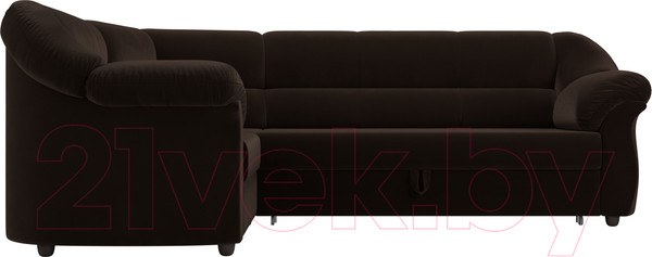 Изображение товара Диван угловой Лига Диванов Карнелла левый (микровельвет коричневый)