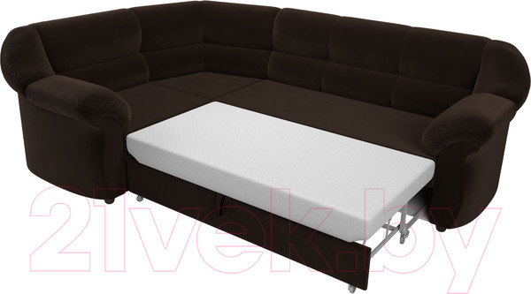 Изображение товара Диван угловой Лига Диванов Карнелла левый (микровельвет коричневый)