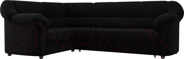 Изображение товара Диван угловой Лига Диванов Карнелла левый (микровельвет черный)
