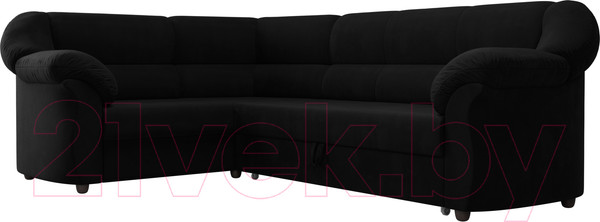Изображение товара Диван угловой Лига Диванов Карнелла левый (микровельвет черный)