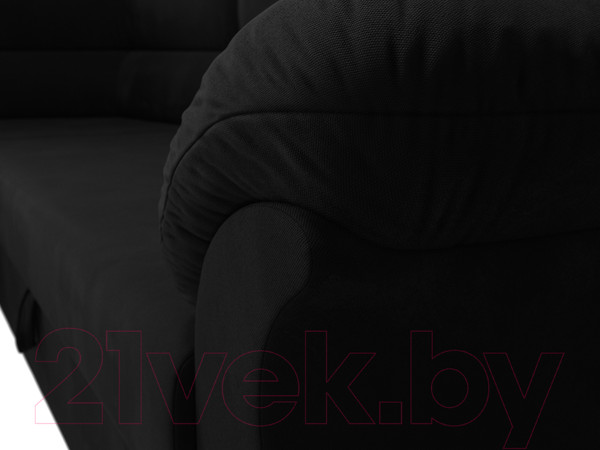 Изображение товара Диван угловой Лига Диванов Карнелла левый (микровельвет черный)