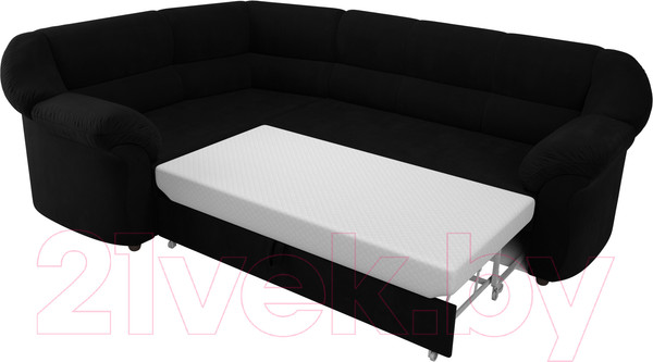 Изображение товара Диван угловой Лига Диванов Карнелла левый (микровельвет черный)