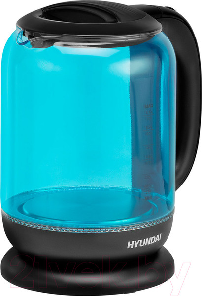Изображение товара Электрочайник Hyundai HYK-G2806 (голубой/черный)