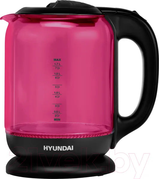 Изображение товара Электрочайник Hyundai HYK-G4808 (малиновый/черный)