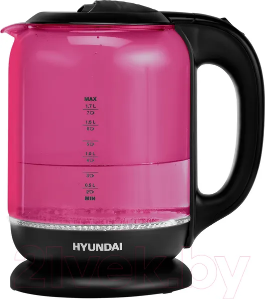 Изображение товара Электрочайник Hyundai HYK-G4808 (малиновый/черный)