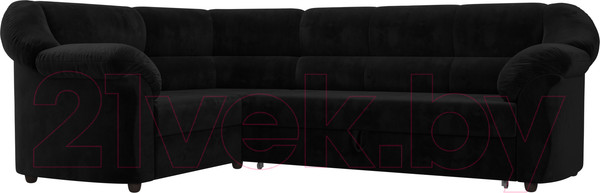 Изображение товара Диван угловой Лига Диванов Карнелла левый (велюр черный)