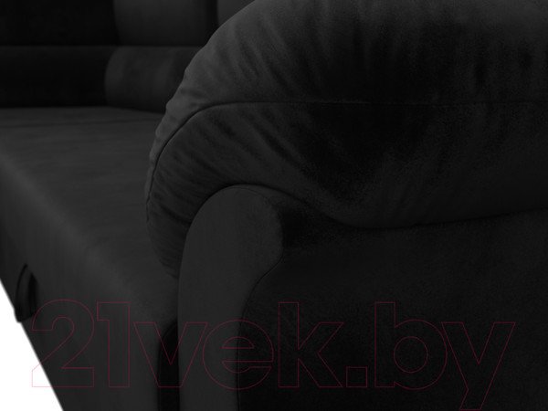 Изображение товара Диван угловой Лига Диванов Карнелла левый (велюр черный)