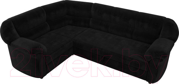Изображение товара Диван угловой Лига Диванов Карнелла левый (велюр черный)