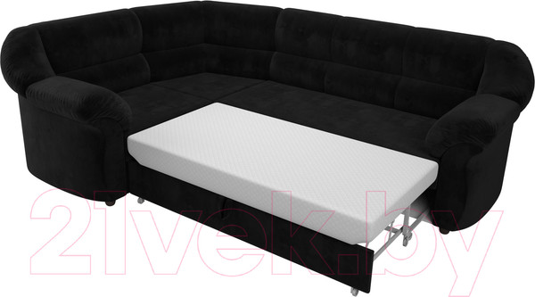 Изображение товара Диван угловой Лига Диванов Карнелла левый (велюр черный)