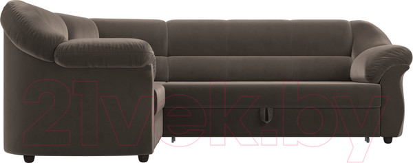 Изображение товара Диван угловой Лига Диванов Карнелла левый (велюр коричневый)