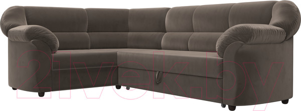 Изображение товара Диван угловой Лига Диванов Карнелла левый (велюр коричневый)