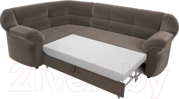 Изображение товара Диван угловой Лига Диванов Карнелла левый (велюр коричневый)