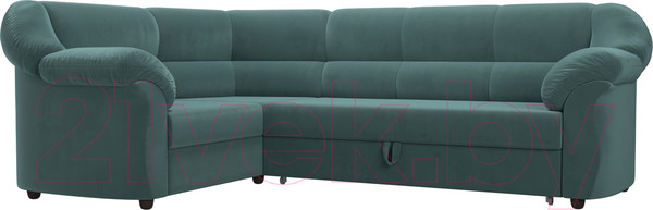 Изображение товара Диван угловой Лига Диванов Карнелла левый (велюр бирюзовый)