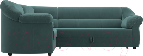 Изображение товара Диван угловой Лига Диванов Карнелла левый (велюр бирюзовый)