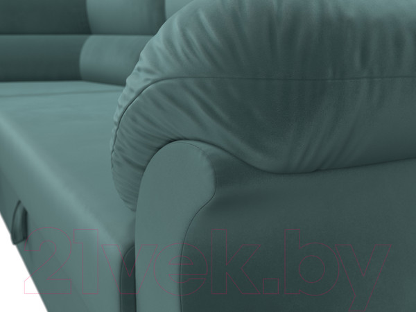 Изображение товара Диван угловой Лига Диванов Карнелла левый (велюр бирюзовый)