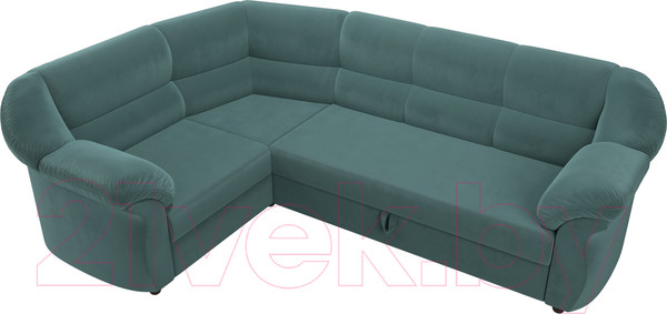 Изображение товара Диван угловой Лига Диванов Карнелла левый (велюр бирюзовый)