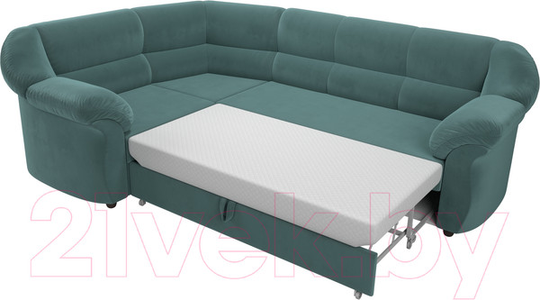 Изображение товара Диван угловой Лига Диванов Карнелла левый (велюр бирюзовый)
