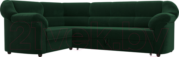 Изображение товара Диван угловой Лига Диванов Карнелла левый (велюр зеленый)