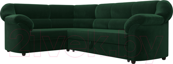 Изображение товара Диван угловой Лига Диванов Карнелла левый (велюр зеленый)