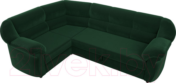 Изображение товара Диван угловой Лига Диванов Карнелла левый (велюр зеленый)