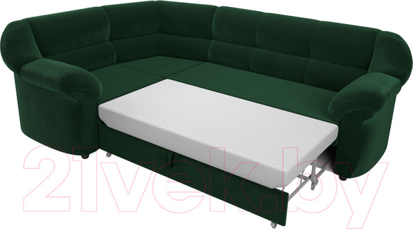 Изображение товара Диван угловой Лига Диванов Карнелла левый (велюр зеленый)