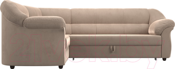 Изображение товара Диван угловой Лига Диванов Карнелла левый (велюр бежевый)